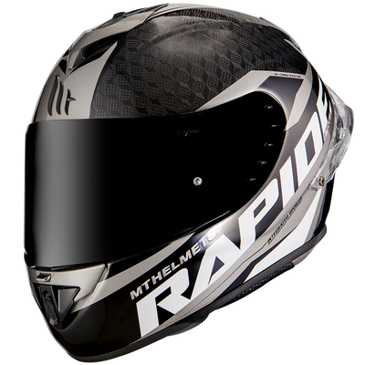 MT Helmets Rapide Pro Carbon Gloss Grey Helmet