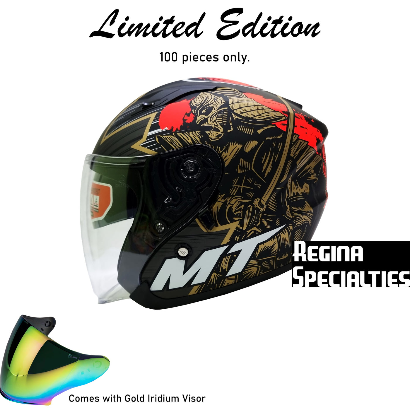 [Limited Edition] MT Helmets Avenue SV Bushido A1 Matt Black Helmet (Samurai)