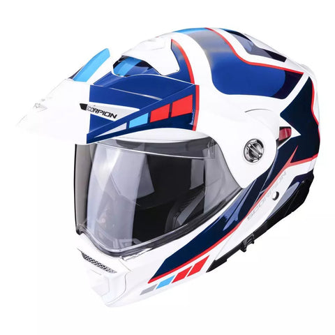 Scorpion ADX-2 Camino Pearl White-Blue-Red Helmet