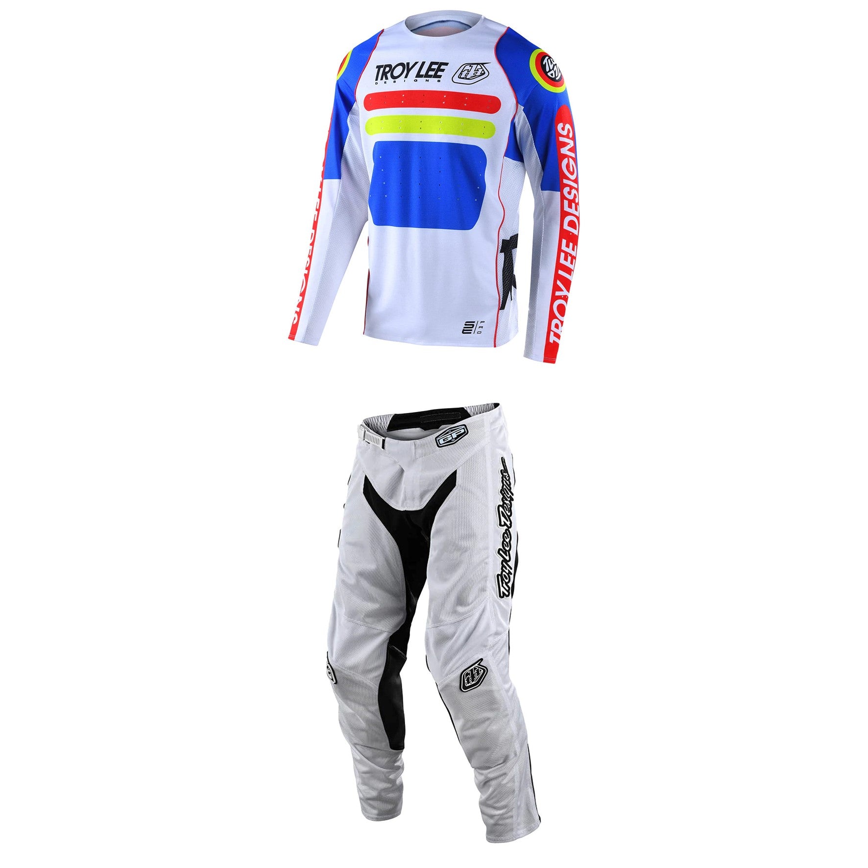Troy Lee Designs JERSEY SET SE Pro Drop In White + GP Air Mono White Pant