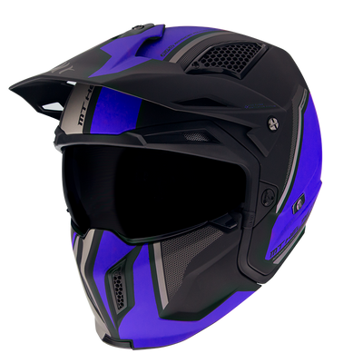 MT Helmets Streetfighter SV Twin C7 Matt Blue Helmet