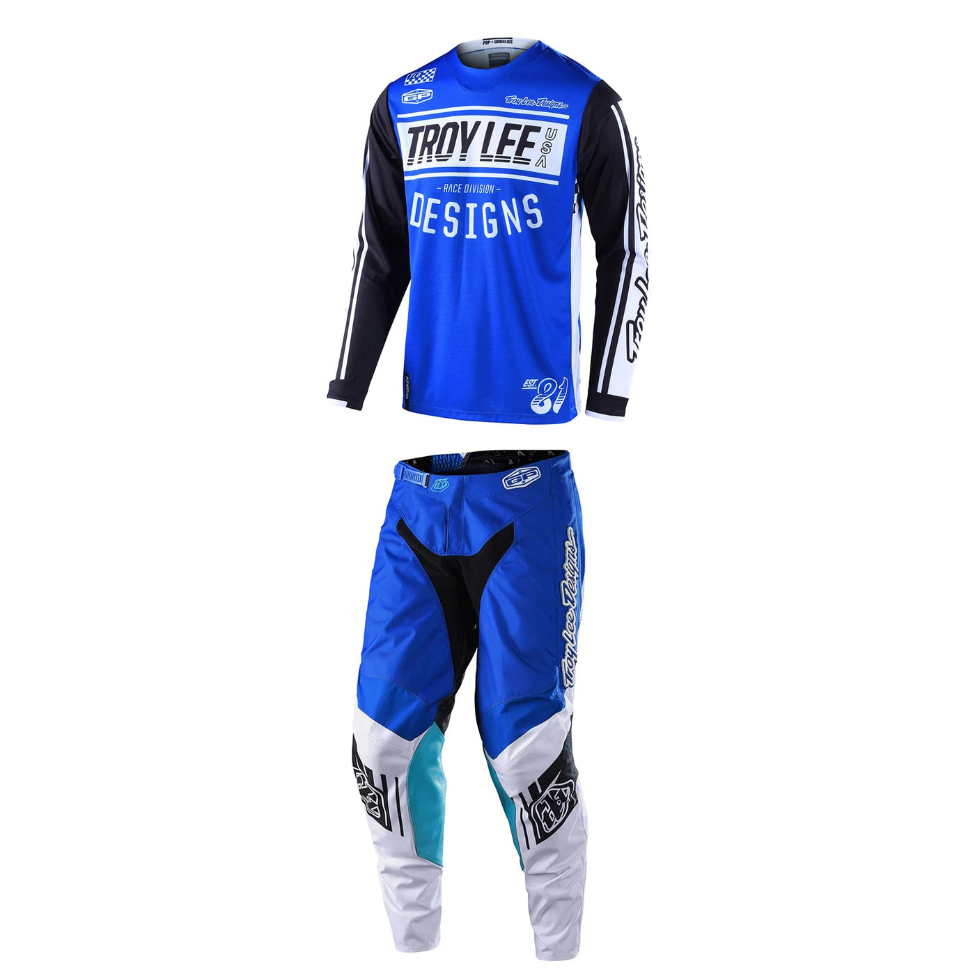 Troy Lee Designs JERSEY SET GP Race 81 Blue + GP Pant Icon Blue