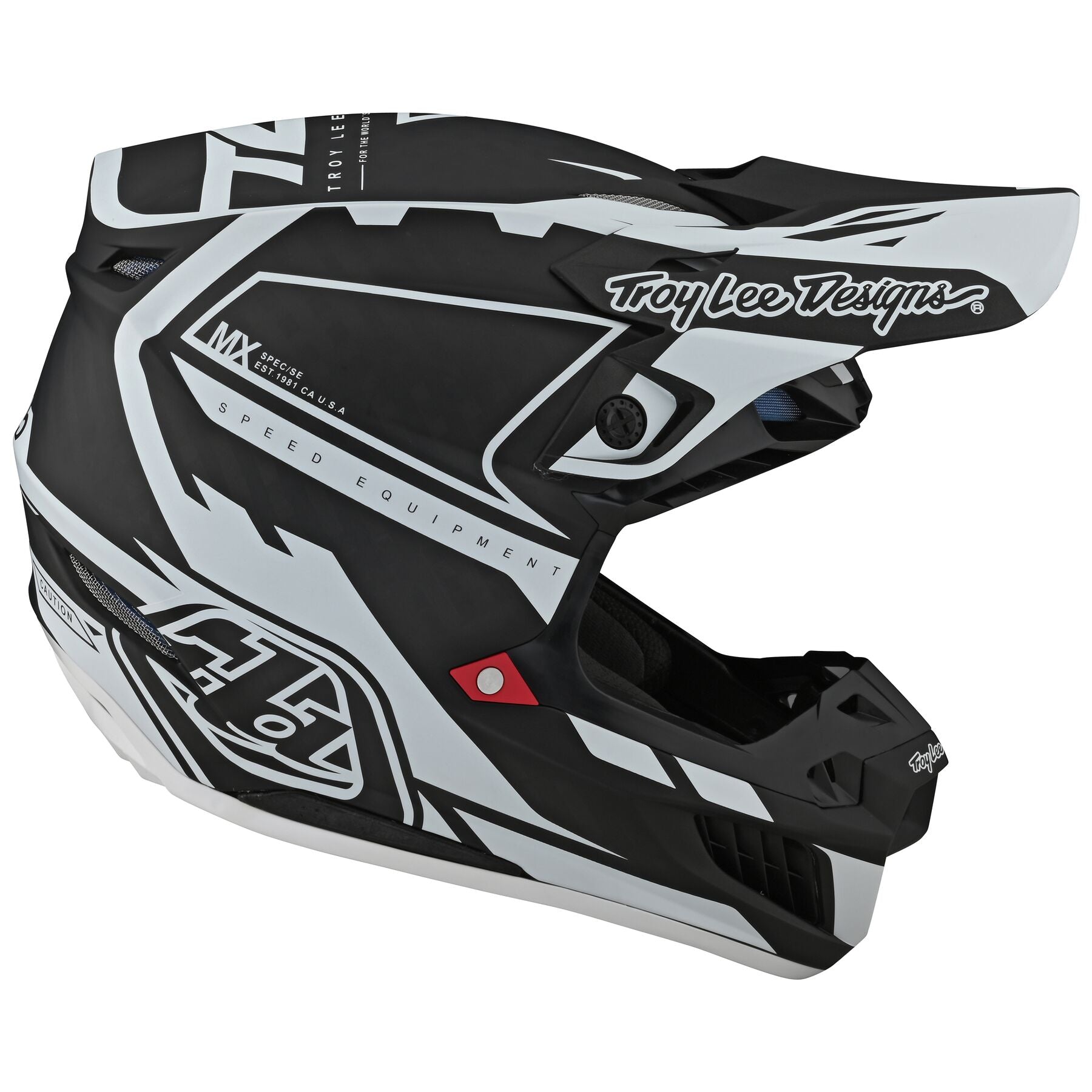 Troy Lee Designs SE5 Carbon Helmet W/MIPS MXSE Black / White