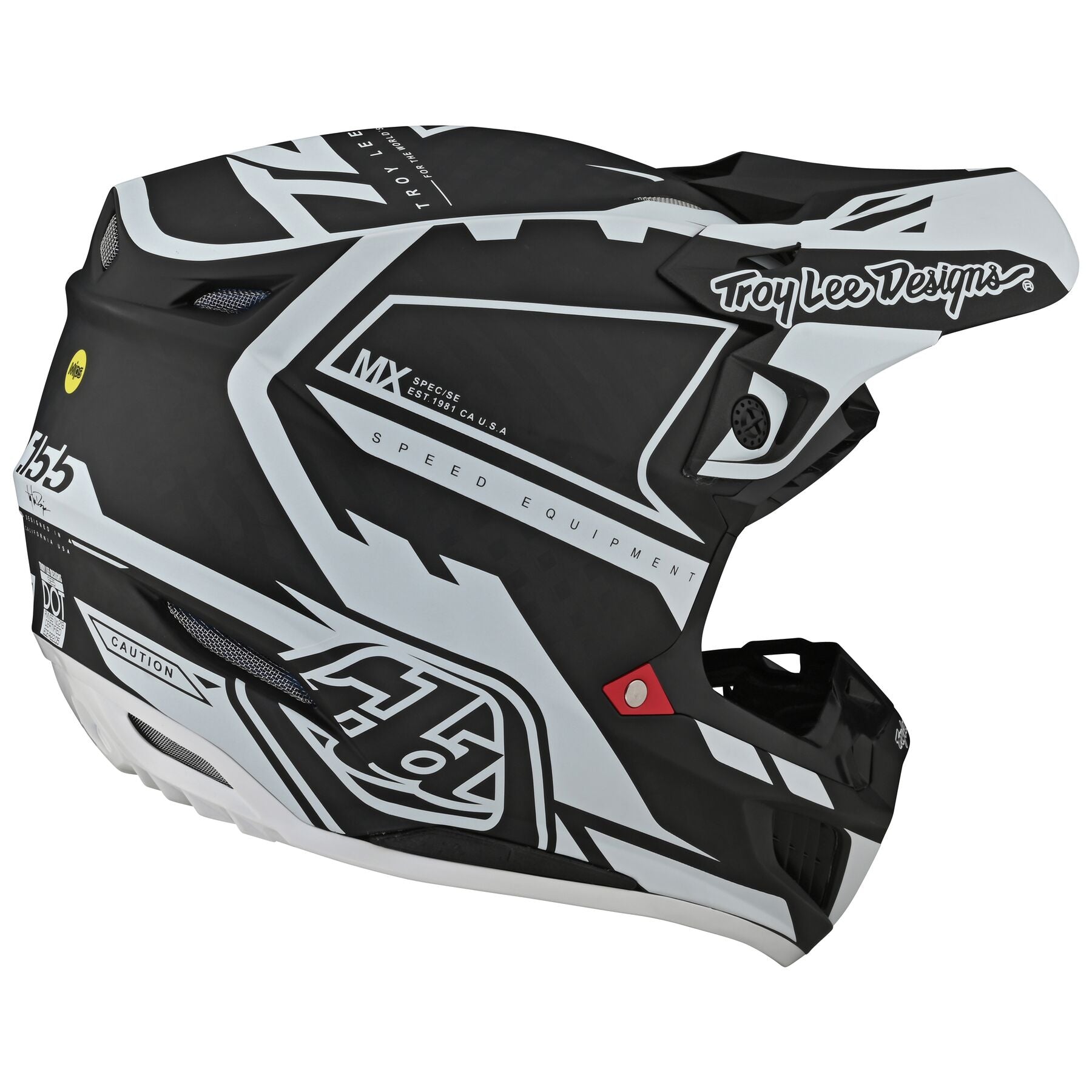 Troy Lee Designs SE5 Carbon Helmet W/MIPS MXSE Black / White