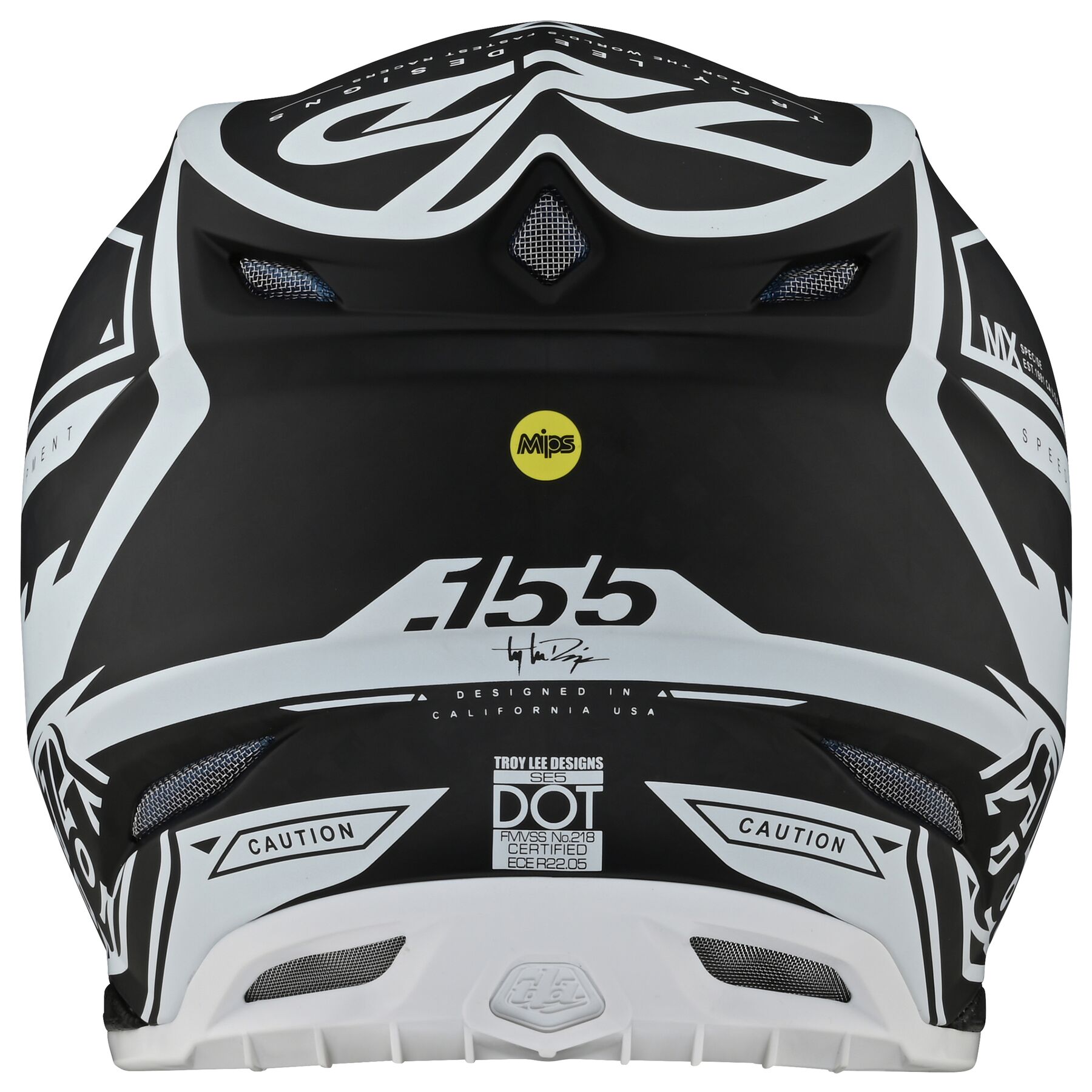 Troy Lee Designs SE5 Carbon Helmet W/MIPS MXSE Black / White