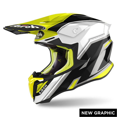 Airoh Twist 2.0 Shaken Yellow Gloss Helmet