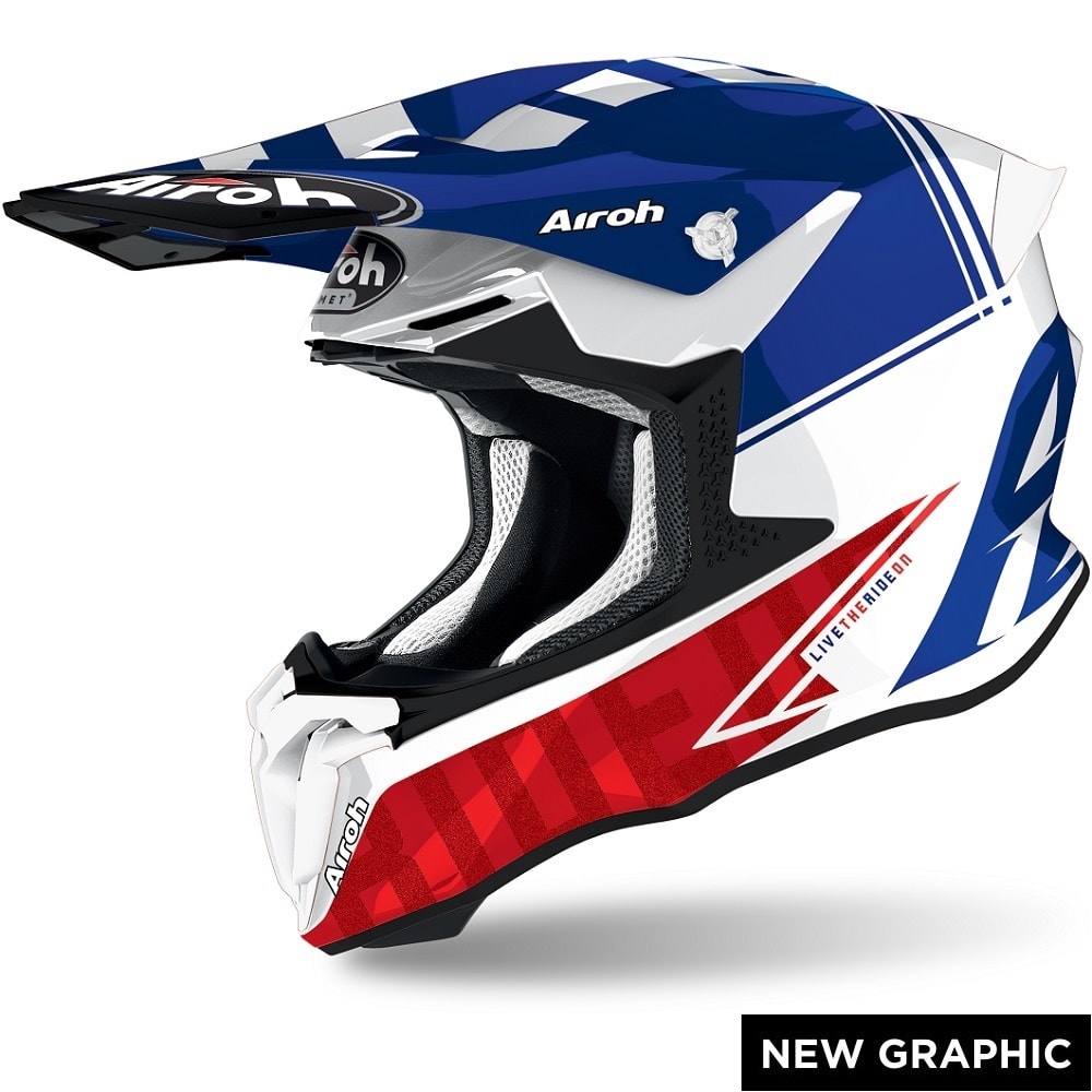Airoh Twist 2.0 Tech Blue Gloss Helmet